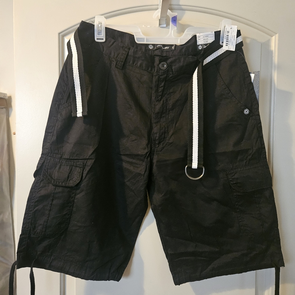 Men's Black Cargo Shorts